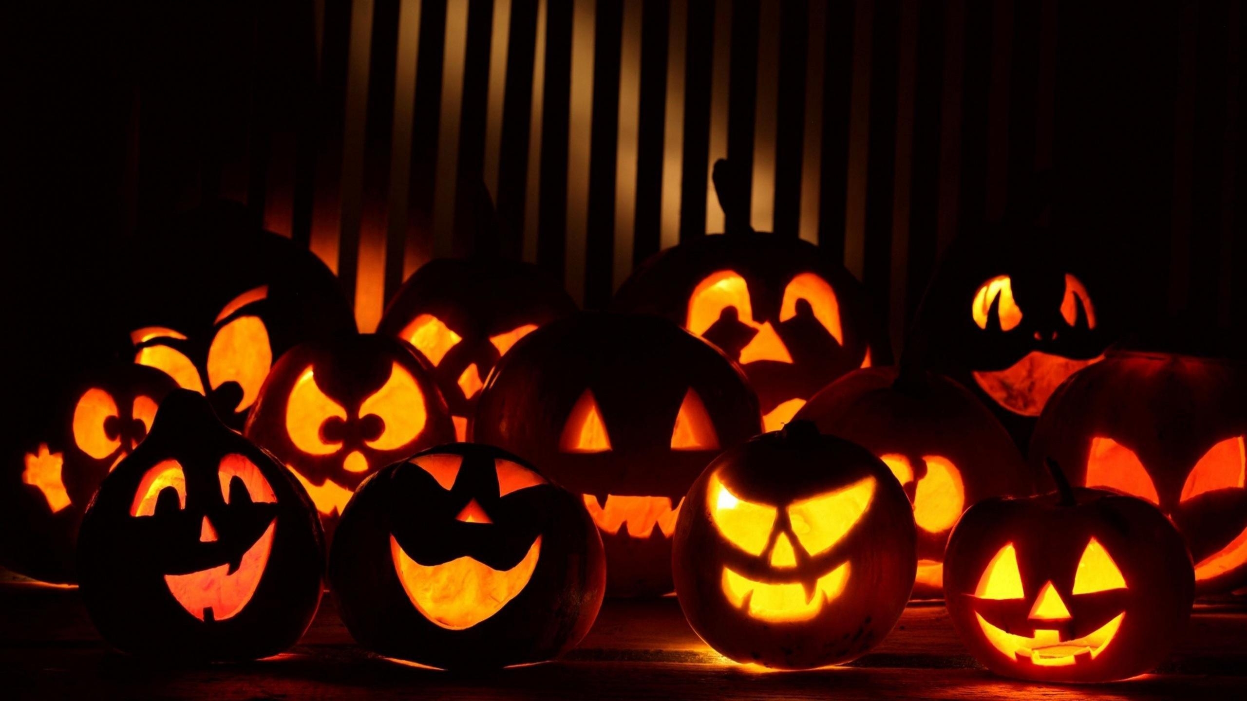 2560x1440 Halloween Pumpkins Exclusive HD Wallpaper, Desktop