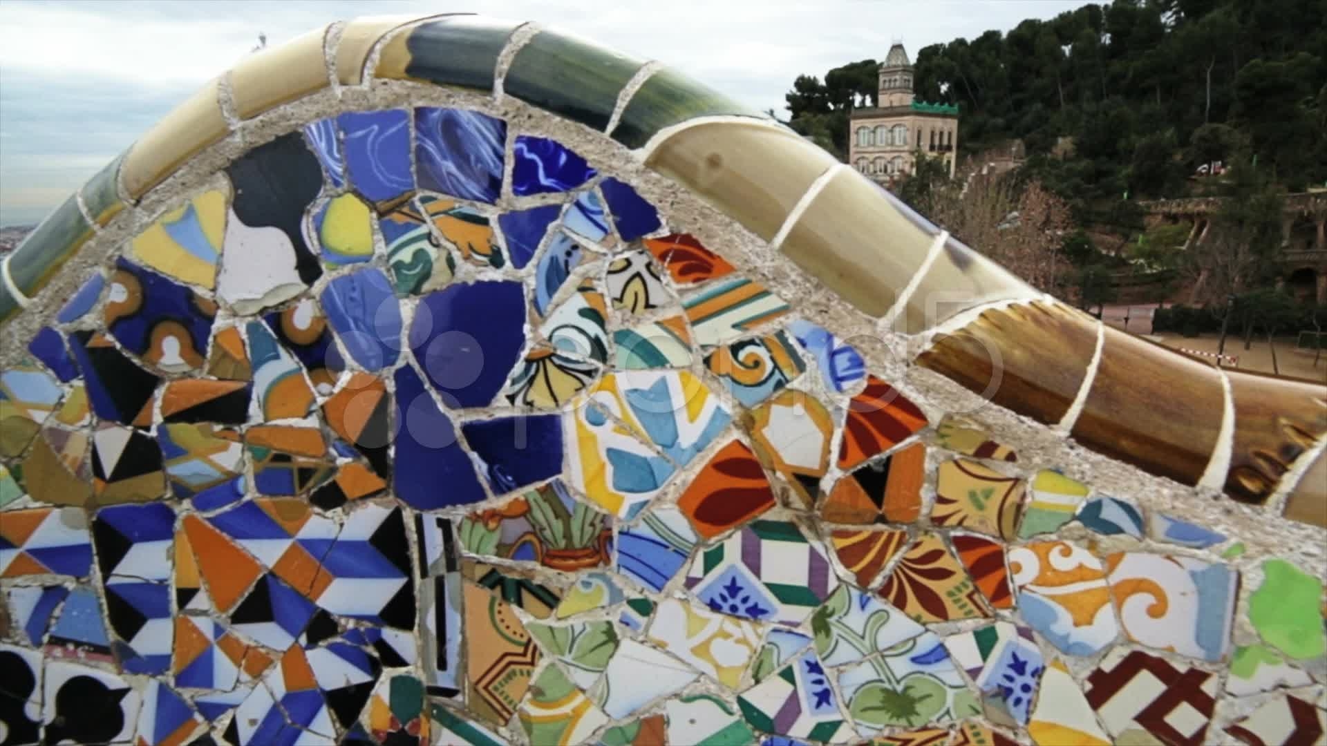 1920x1080 Bench in the Park Güell Hi Res Video, Desktop