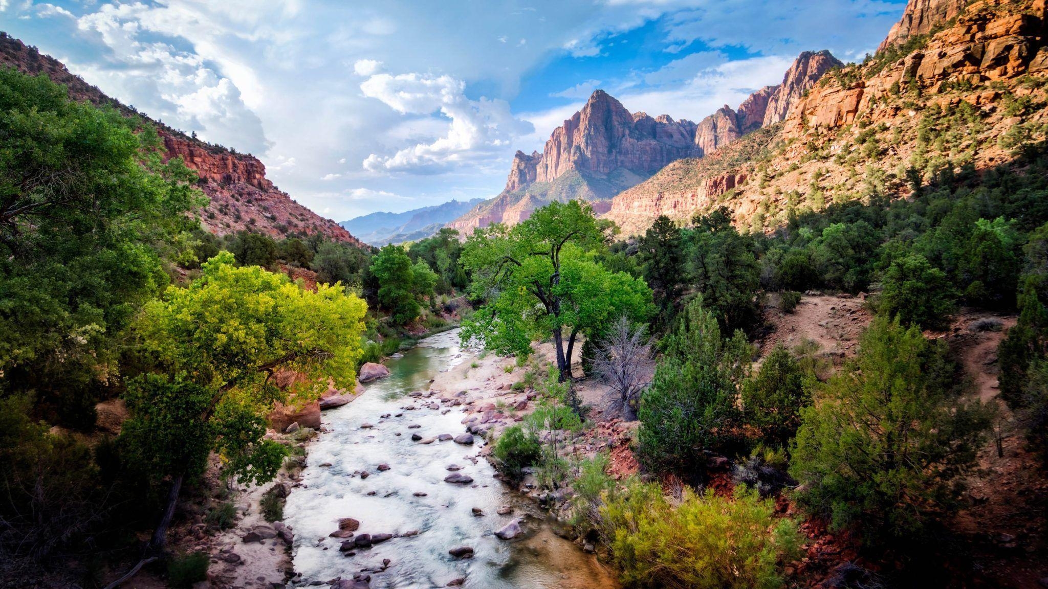 2050x1160 Zion National Park, USA Nature 4K HD Wallpaper, Desktop