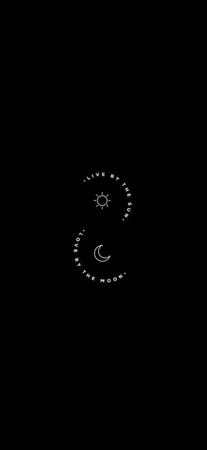 720x1560 Sun•Moon. Sun and moon tumblr, Moon and stars wallpaper, Black iphone background, Phone