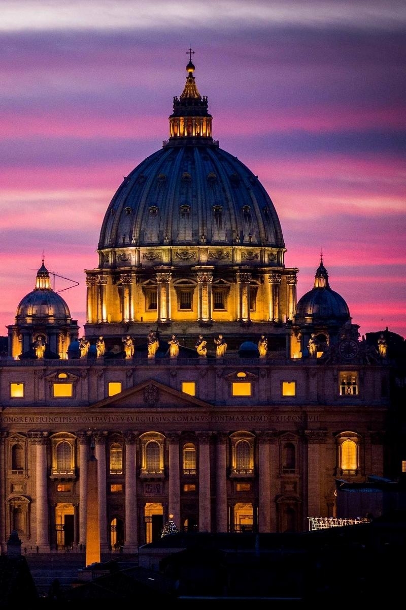 800x1200 Download wallpaper  rome, italy, vatican, st peters basilica, Phone