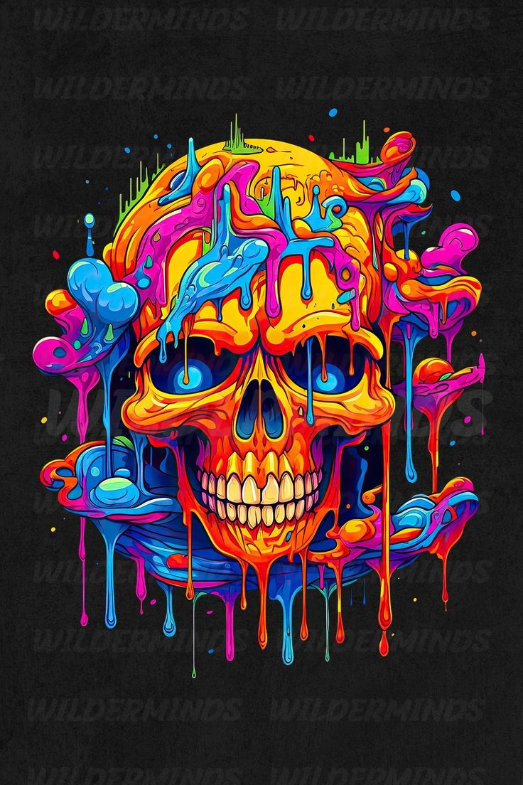 740x1110 Skull art, Phone