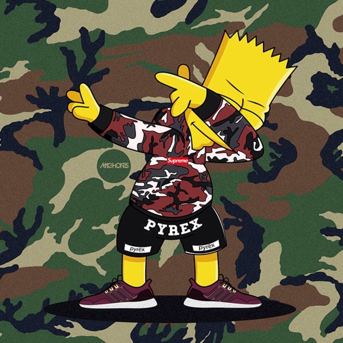 1200x1200 BAPE Bart Simpson Wallpaper, Phone