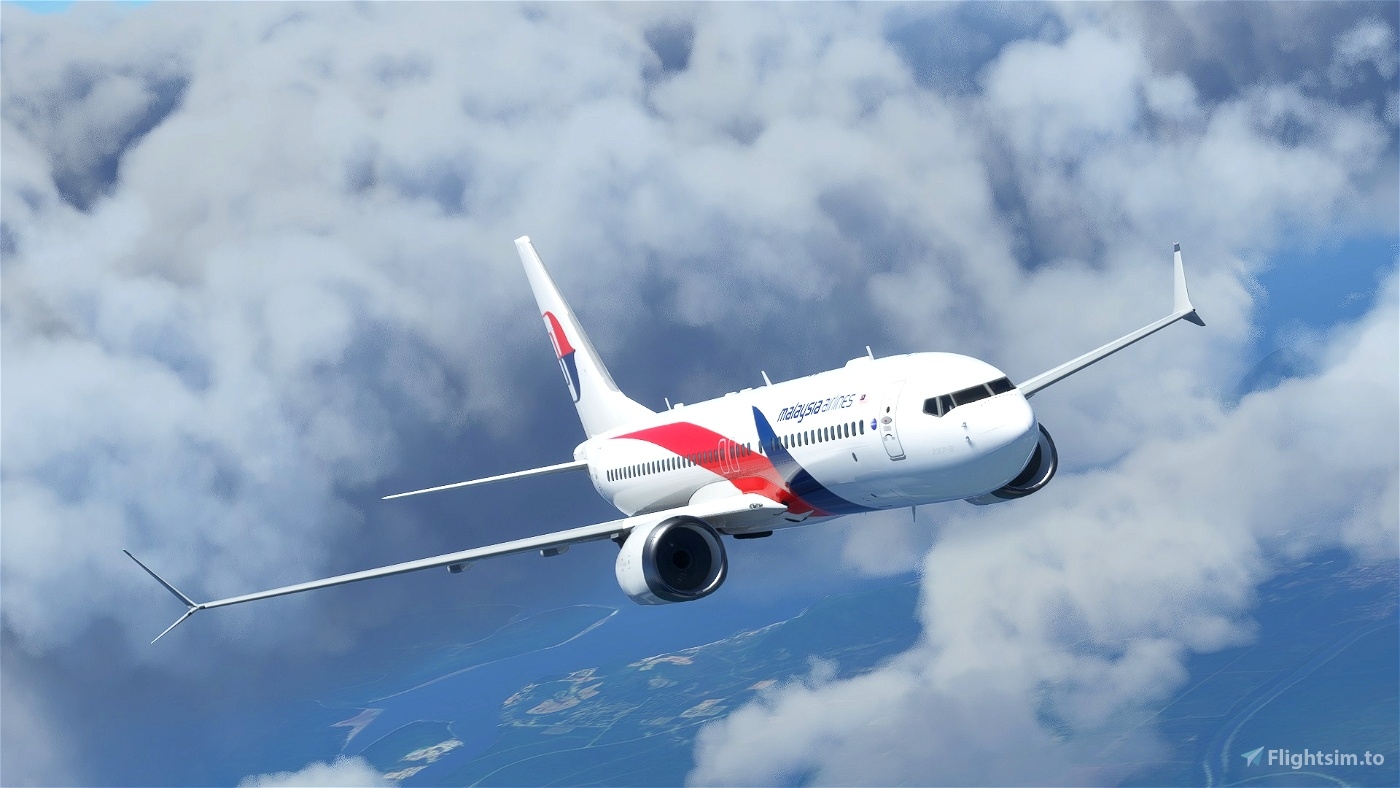 1400x790 B737 800 MAX MALAYSIA AIRLINES Microsoft Flight Simulator, Desktop