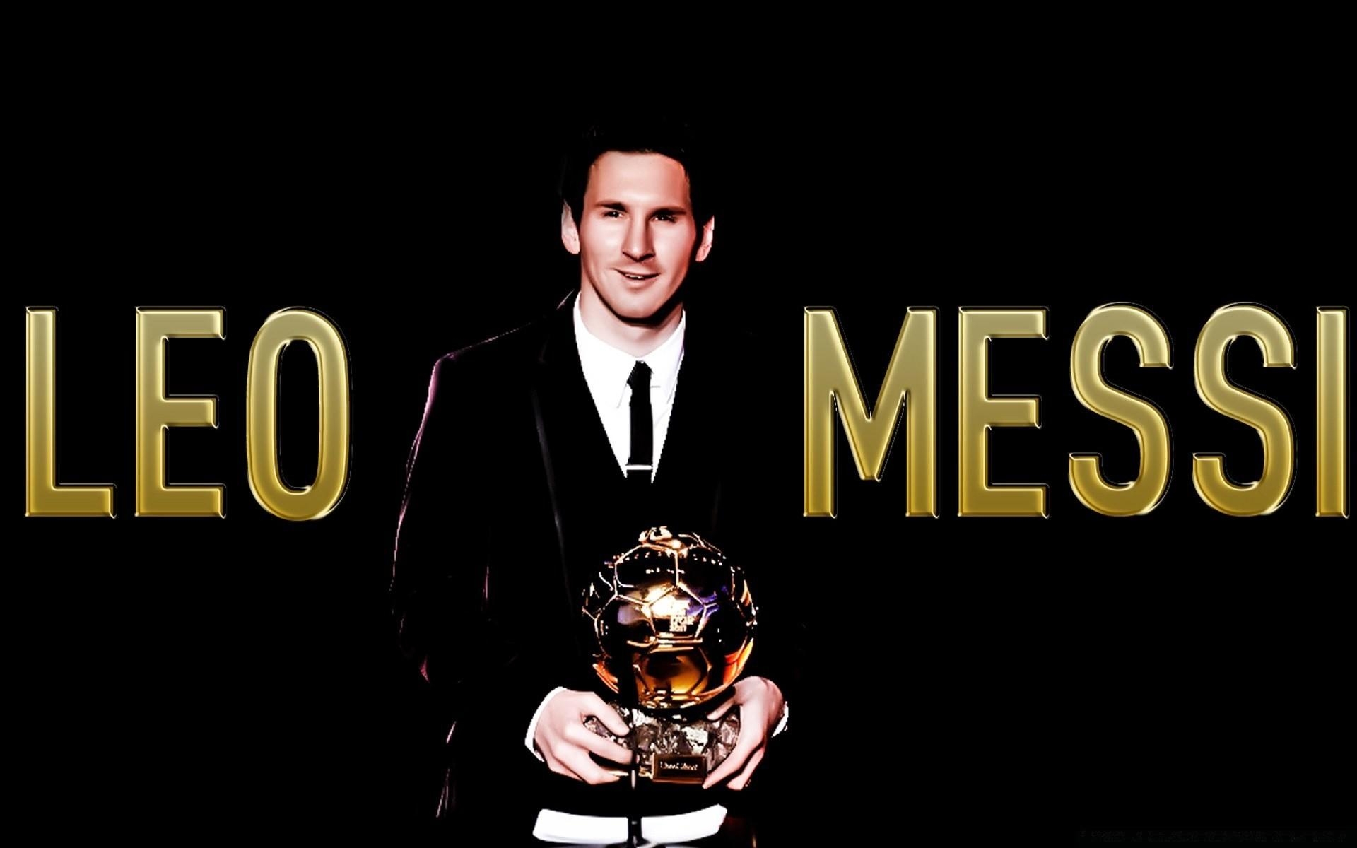 1920x1200 Messi with the Ballon d'or, Desktop