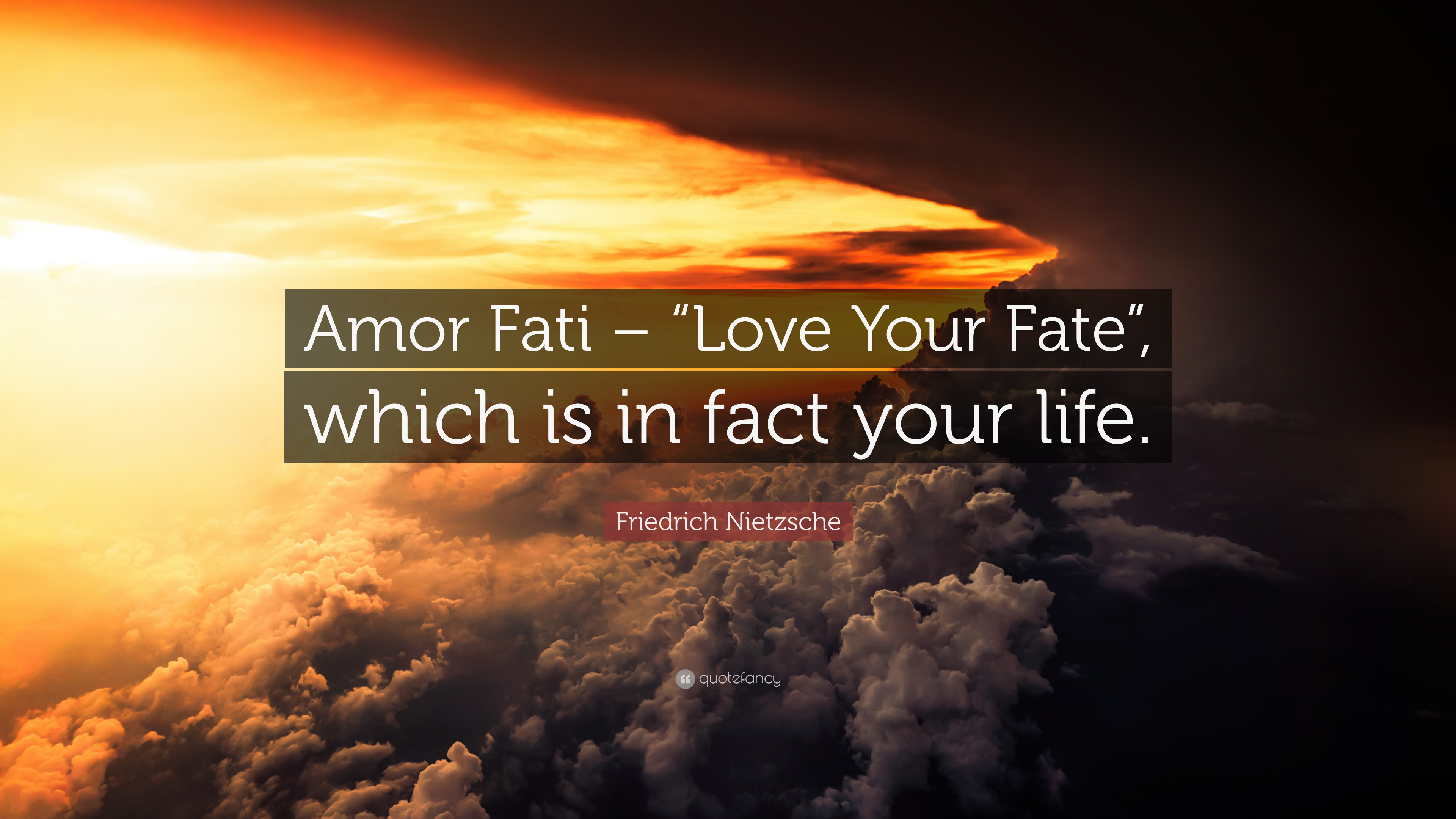 3840x2160 Friedrich Nietzsche Quote: “Amor Fati, Desktop