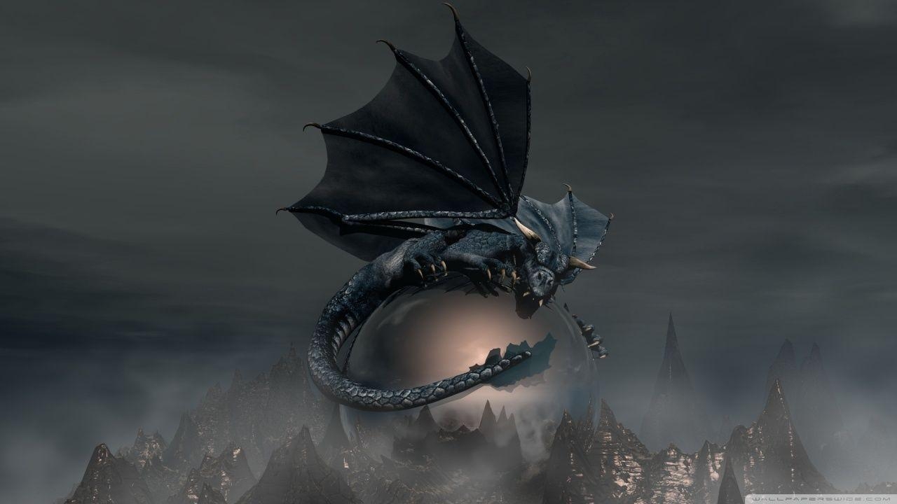 1280x720 Black Dragon HD desktop wallpaper, Widescreen, High Definition, Desktop