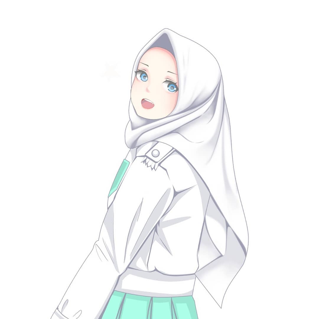 1080x1080 Image Anime Hijab Cute, Phone