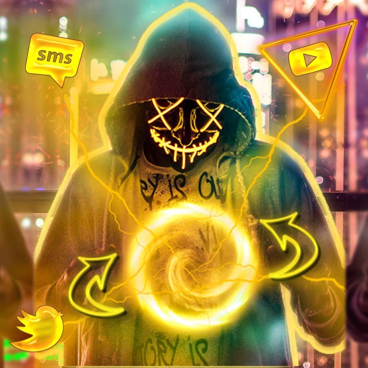 1280x1280 Fire, Fake, Mask Themes & Wallpaper for Android, Phone