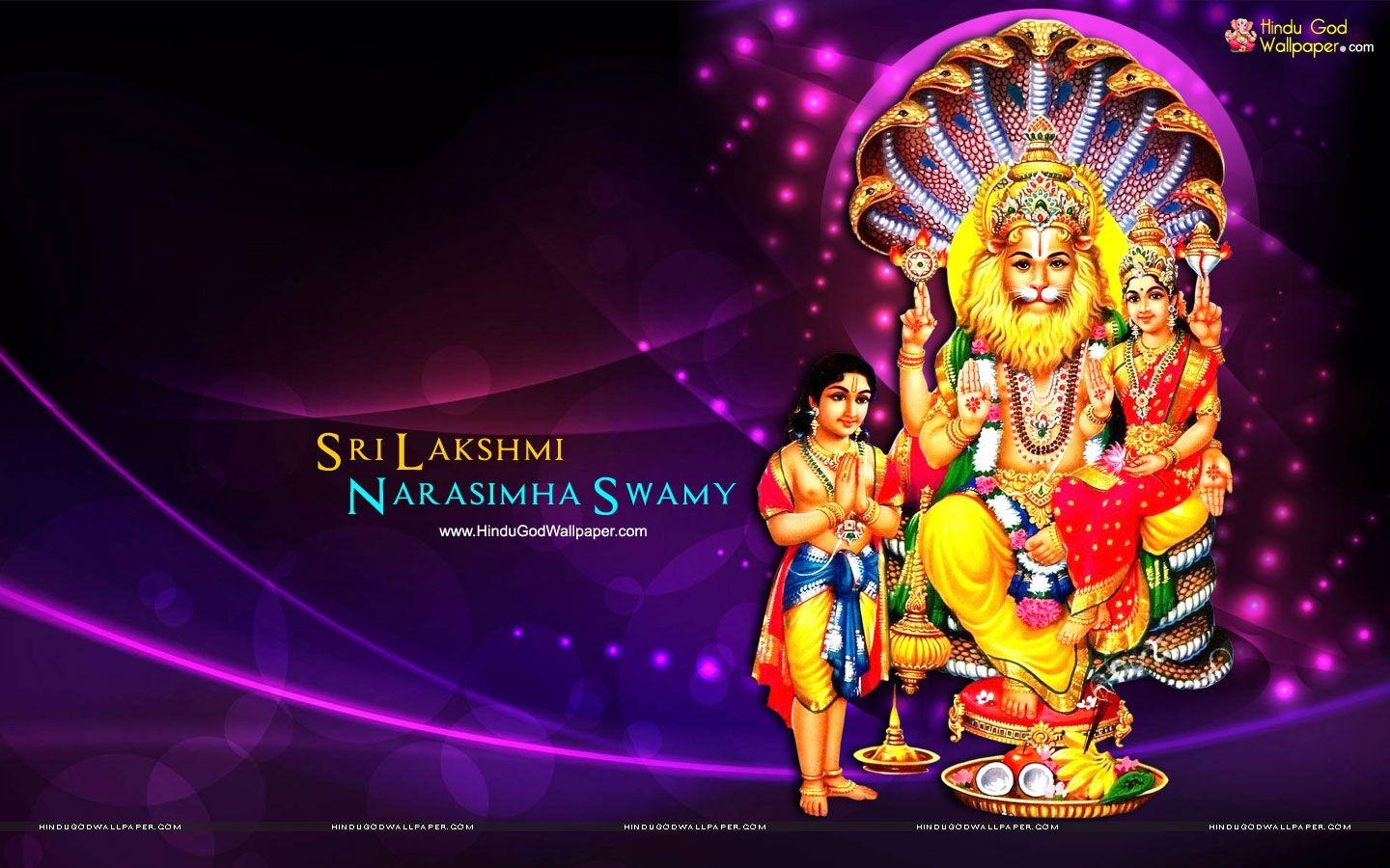 1440x900 Free Lakshmi Narasimha Wallpaper for desktop download with HD, Desktop