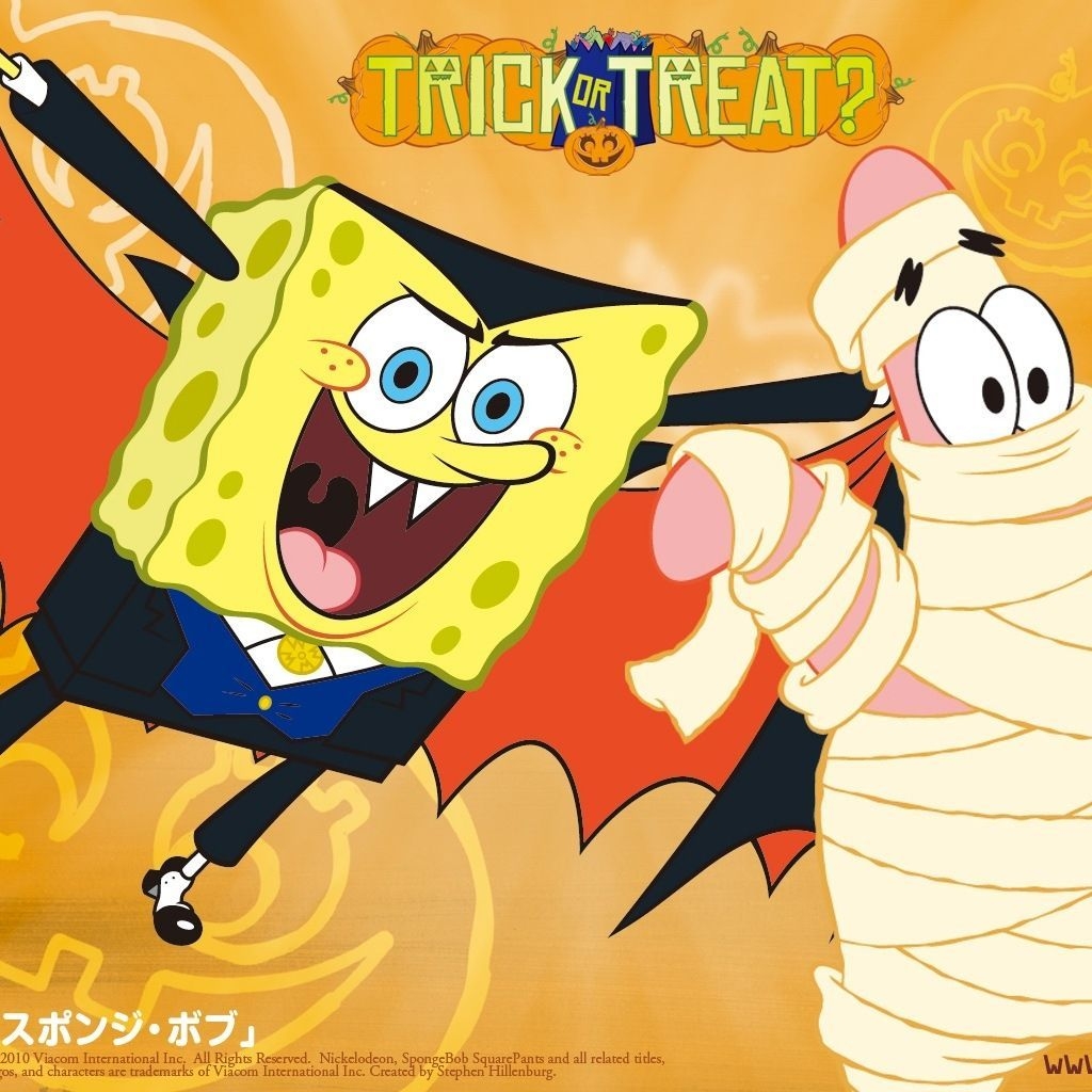 1030x1030 SpongeBob Halloween Wallpaper Free SpongeBob Halloween Background, Phone