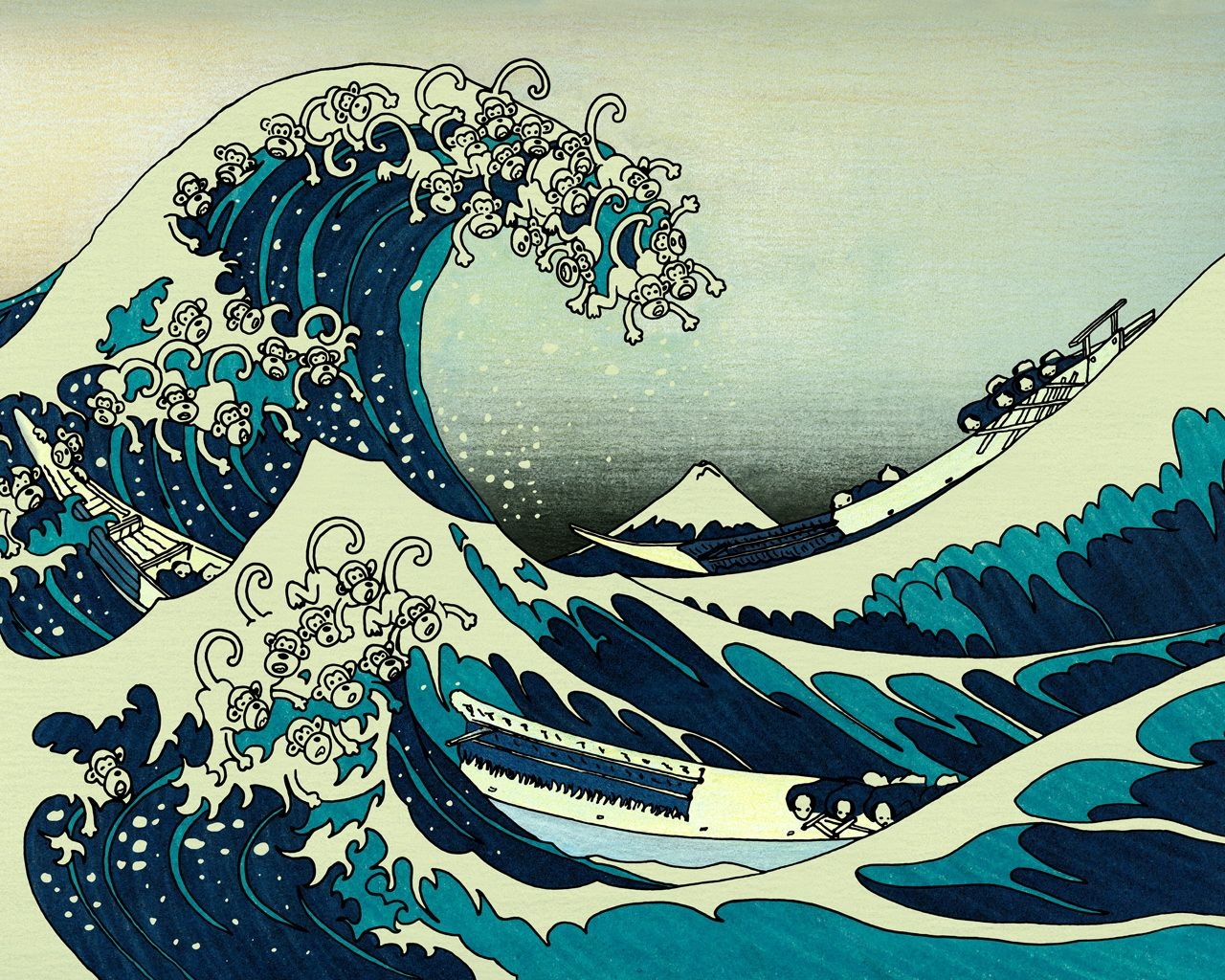 1280x1030 Free download Waves Wallpaper Desktop Wallpaper [] for your Desktop, Mobile & Tablet. Explore Japanese Wave Wallpaper. Japanese Desktop Wallpaper, Japanese Wallpaper, The Great Wave Wallpaper, Desktop