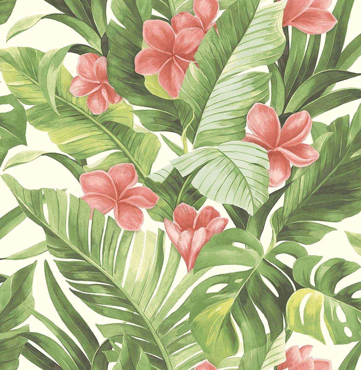 1470x1500 NuWallpaper NU2926 Tropical Paradise Peel & Stick Wallpaper, Multi, Phone