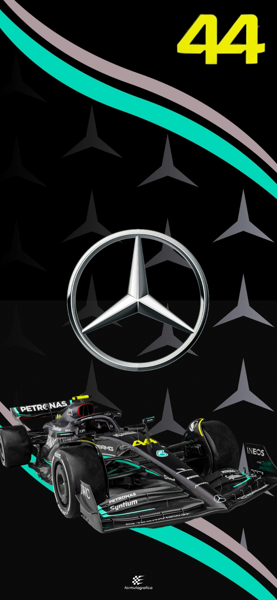 930x2000 wallpaper mercedesf1 2023, Phone