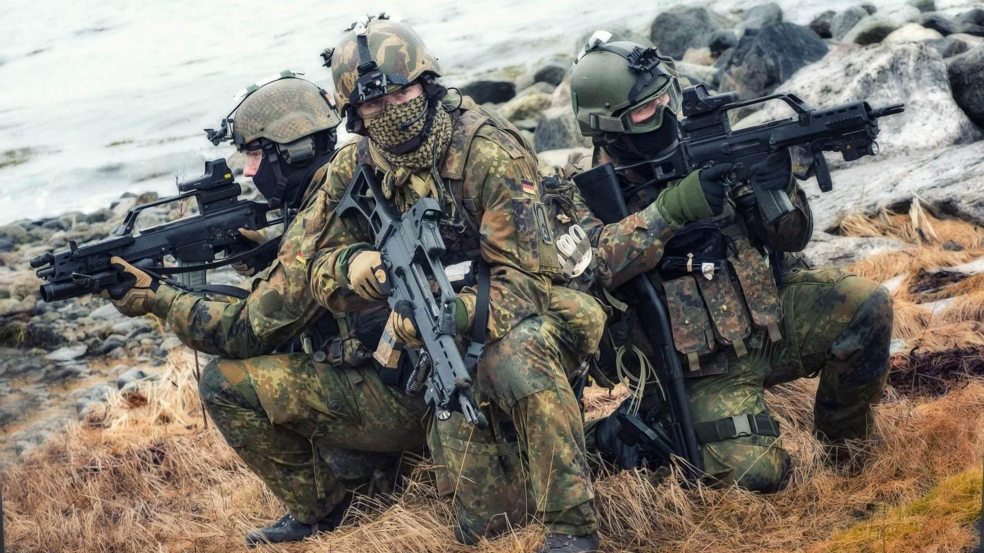 1920x1080 outfit, the bundeswehr, germany, soldiers, hk g36, Desktop