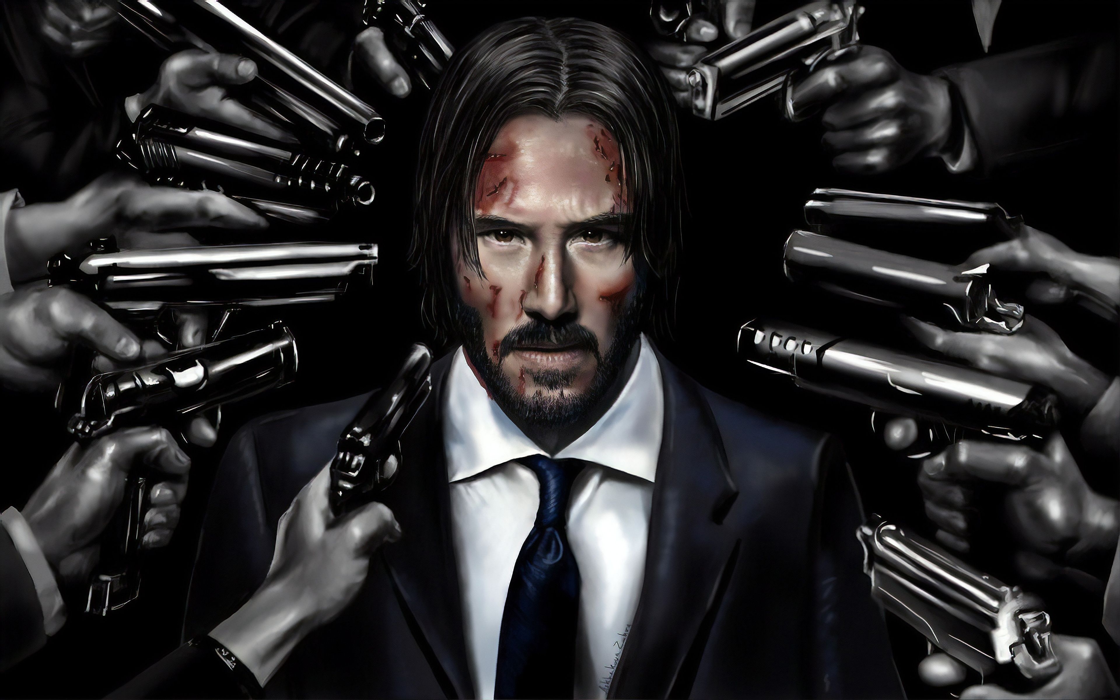 3840x2400 John Wick Art, HD Movies, 4k Wallpaper, Image, Background, Desktop