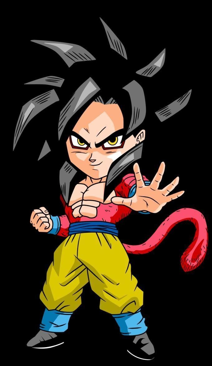 690x1180 Chibi Super Saiyan 4 Goku, Dragon Ball Z desktop wallpaper, Phone