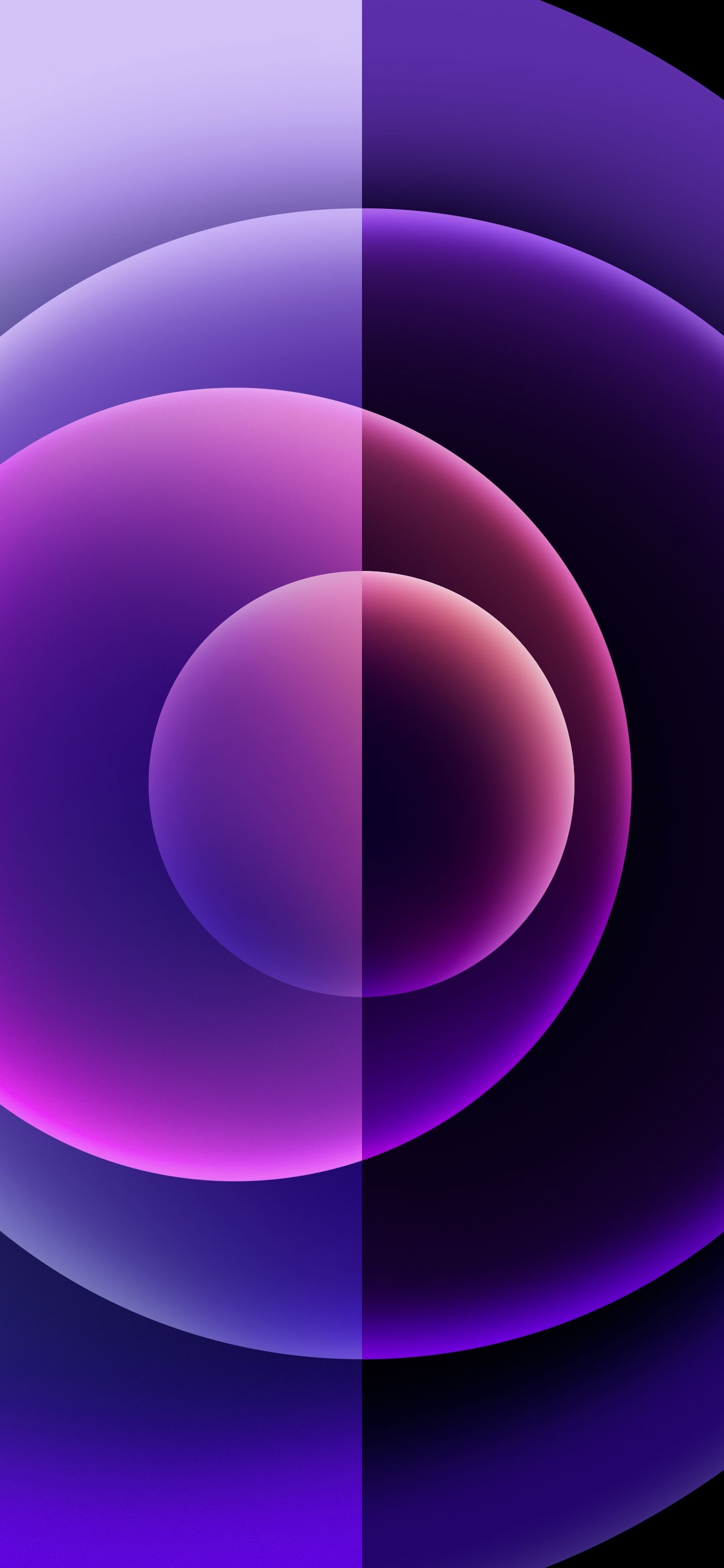 1410x3040 iPhone 12 Orbs Purple, Phone