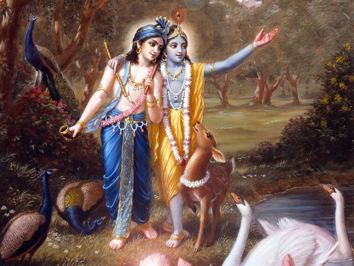 1160x870 Lord Krishna and Balaram, Desktop