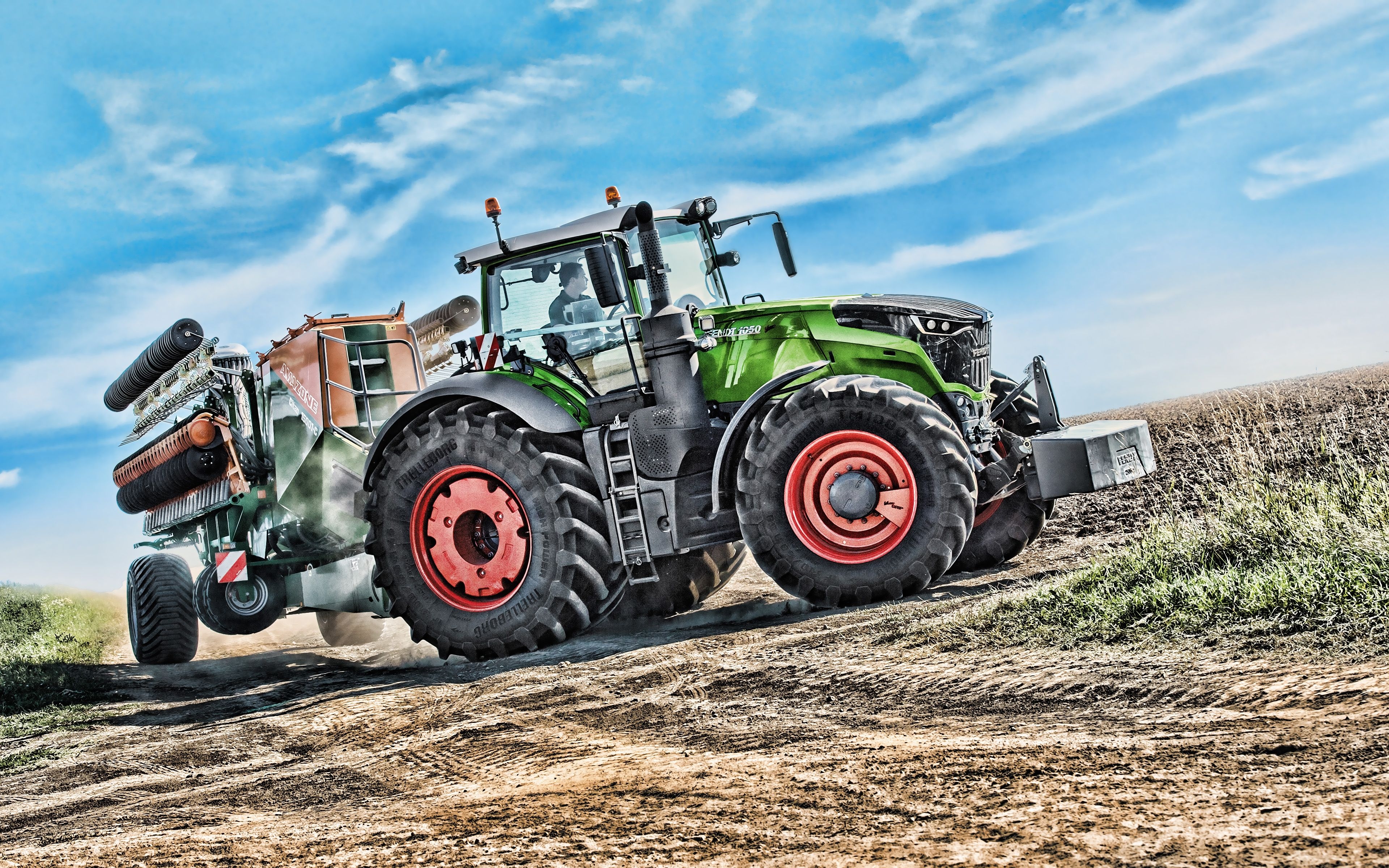 3840x2400 Fendt 1050 Vario, 4k, Hdr, 2019 Tractors, Plowing Field, Desktop