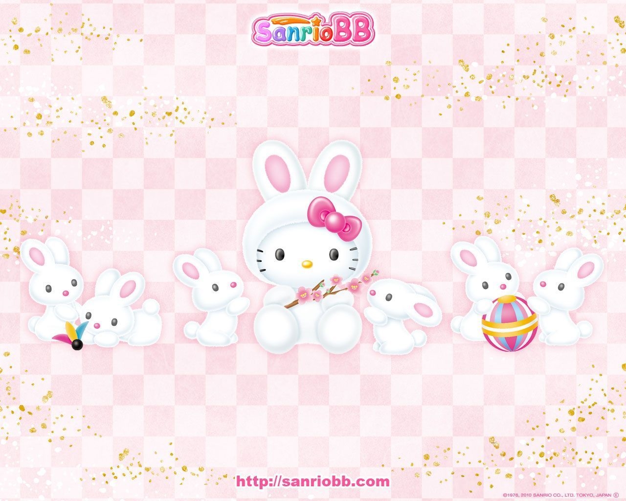 1280x1030 Hello Kitty Easter Wallpaper Free Hello Kitty Easter Background, Desktop