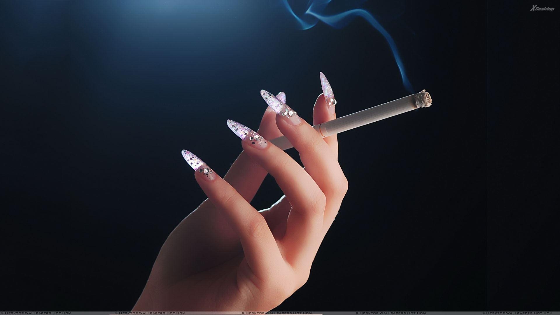 1920x1080 Cigarette In Girls Hand Closeup Wallpaper, Desktop