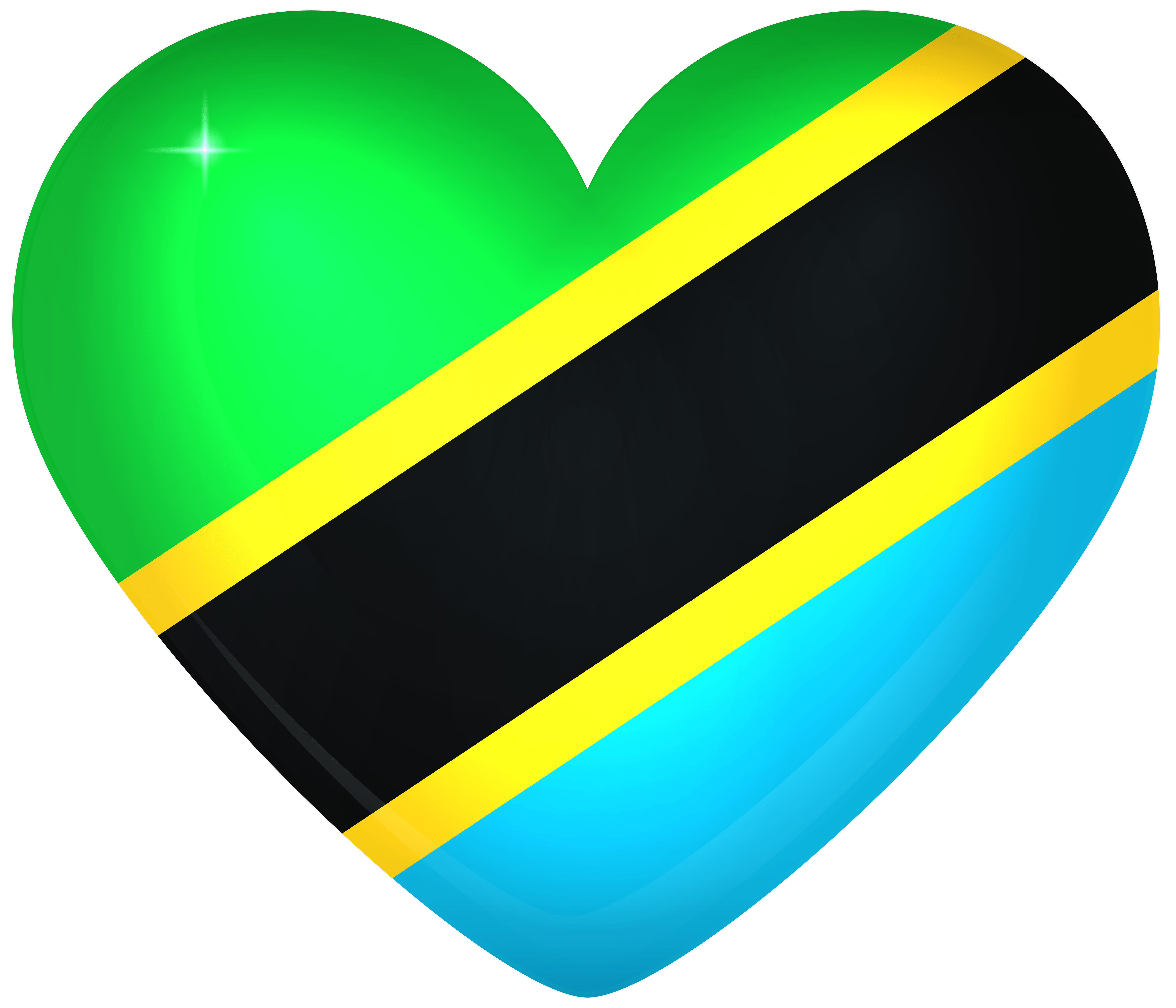 6000x5150 Tanzania Large Heart Flag Quality, Desktop