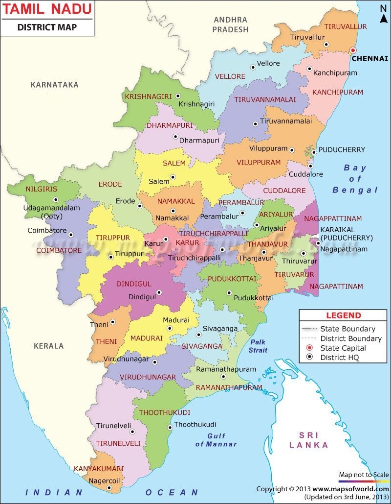 800x1030 Tamilnadu Map, Tamilnadu Districts. Map, Political map, India facts, Phone