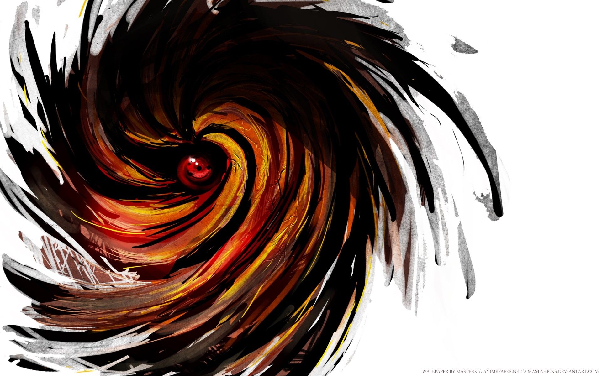 1920x1200 Naruto shippuden sharingan masks swirls tobi uchiha madara, Desktop