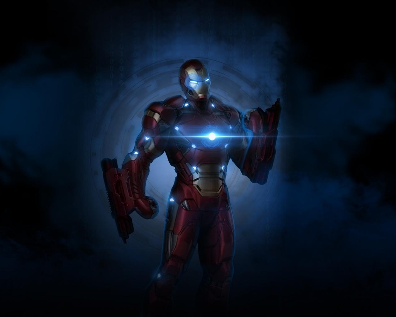 1280x1030 Download  wallpaper iron man, dark, artworks, standard 5:4, Desktop