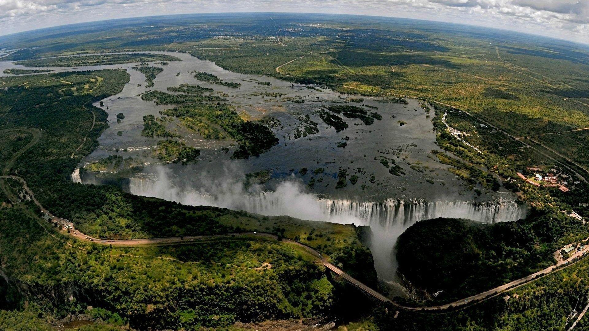 1920x1080 Waterfalls: Livingstone Falls David Africa Victoria Zimbabwe, Desktop