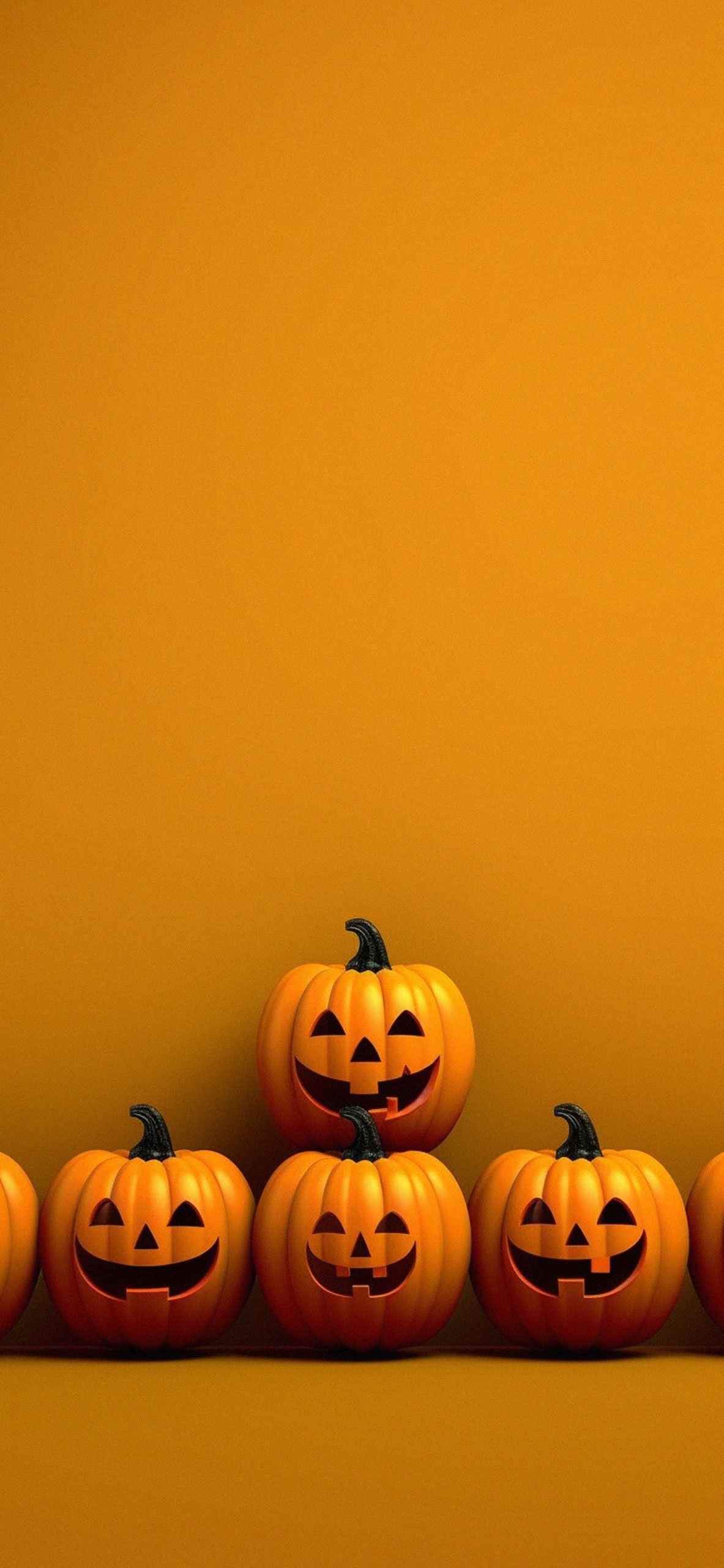 1190x2560 Halloween Minimalist Orange Wallpaper Pumpkin Wallpaper, Phone