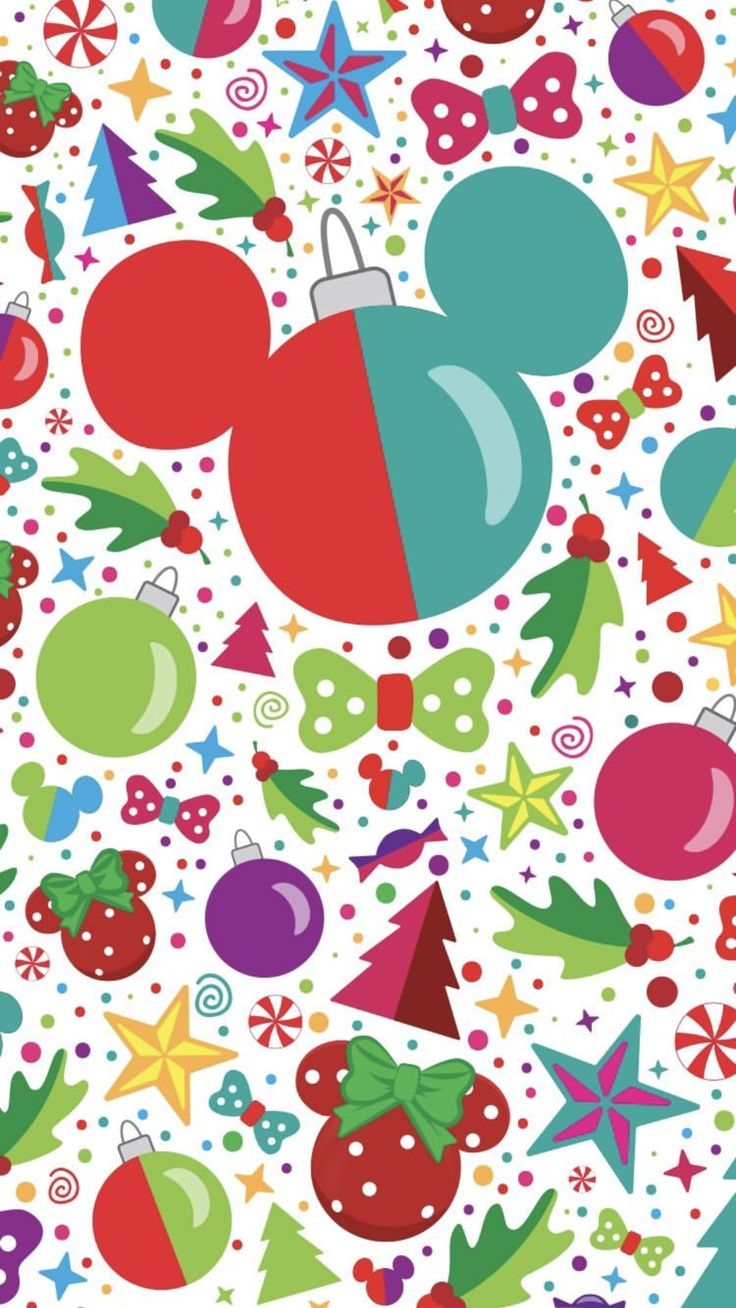 740x1310 Mickey & Minnie Christmas Pattern. Wallpaper iphone christmas, Christmas wallpaper, Disney phone wallpaper, Phone