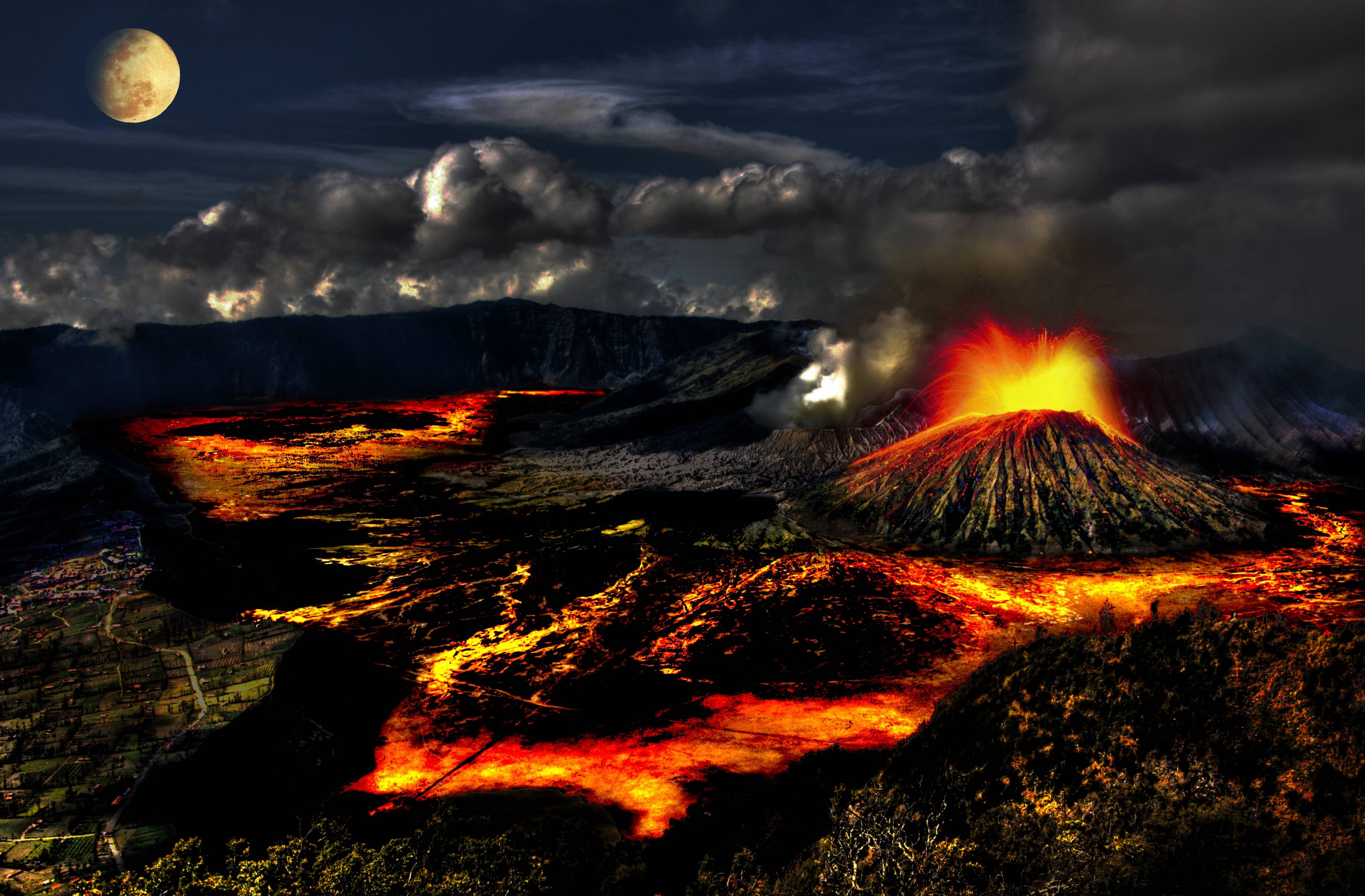 3800x2490 Volcano Wallpaper HD Wallpaper Background, Desktop