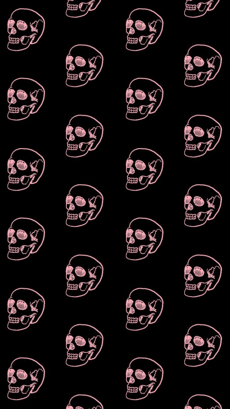 750x1340 Pink skulls iPhone wallpaper. Gothic wallpaper, Skull wallpaper, Halloween wallpaper iphone, Phone