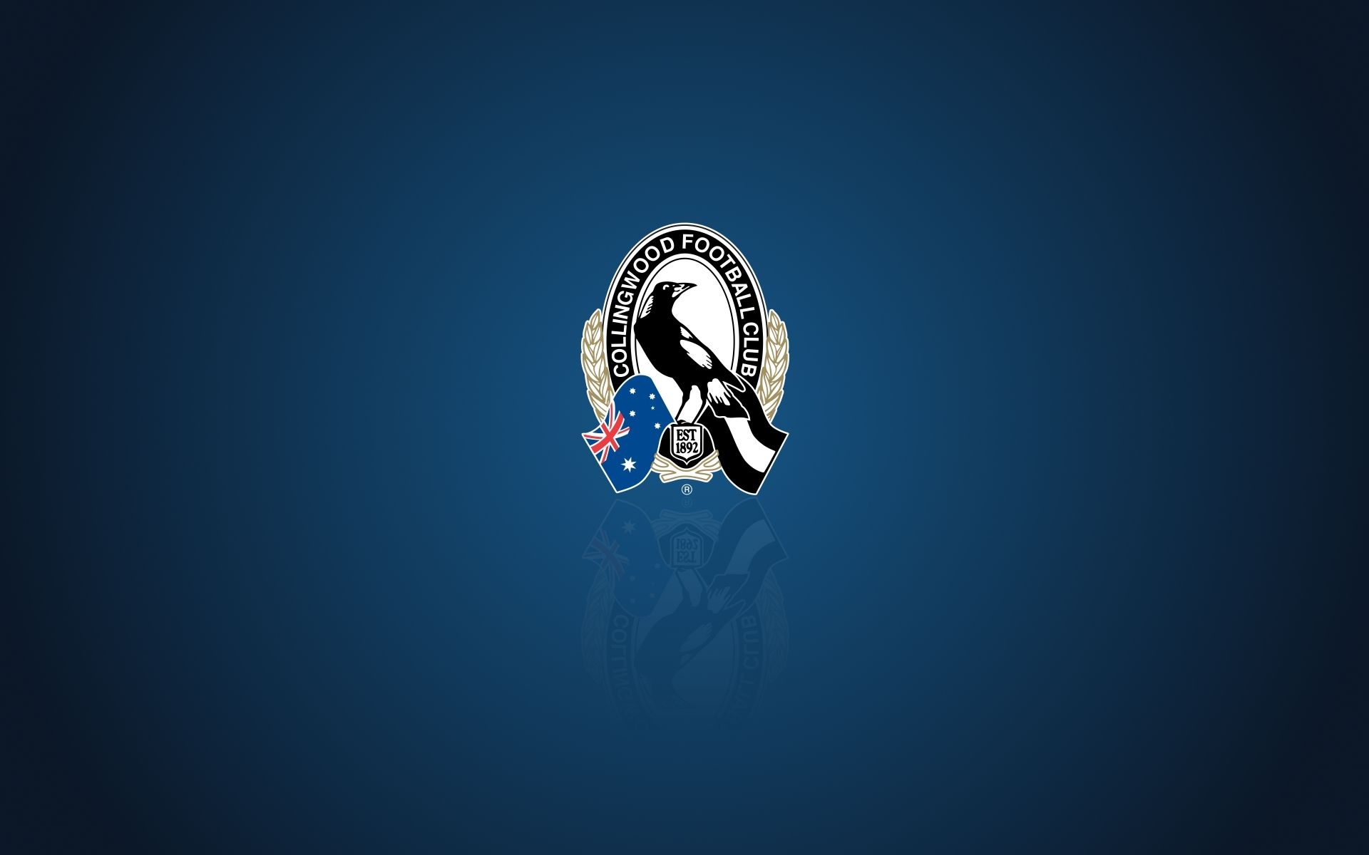 1920x1200 Collingwood Magpies wallpaper with team logo, blue desktop, Desktop