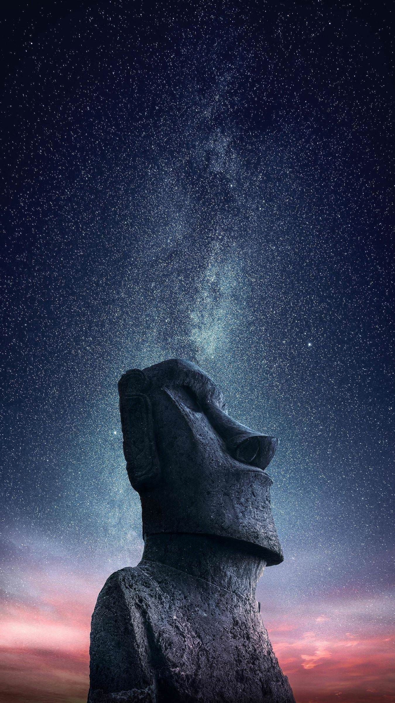 1350x2400 Wallpaper I made of the Easter Island photo, Phone