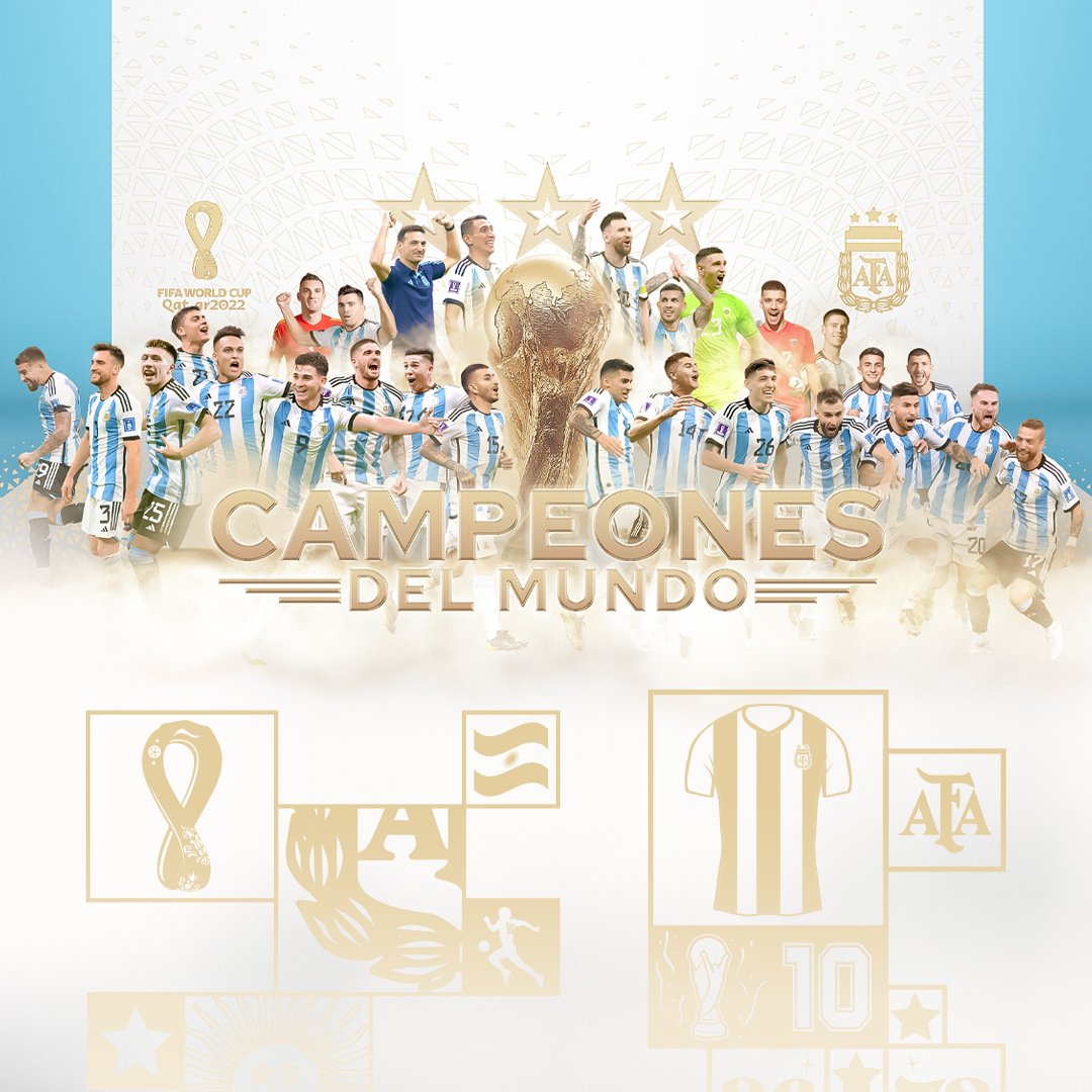 1080x1080 Argentina FIFA World Cup 2022 Champion wallpaper, Phone