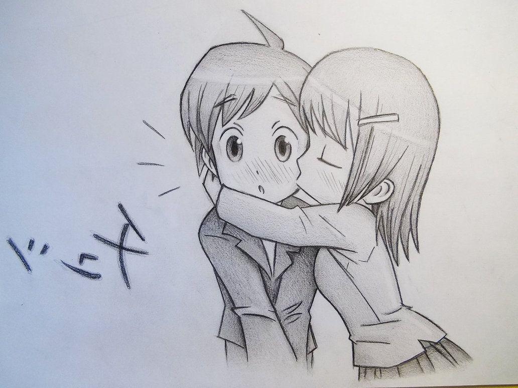 1040x780 Boy And Girl Love Sketch Image Cute Boy And Girl Kiss Anime, Desktop