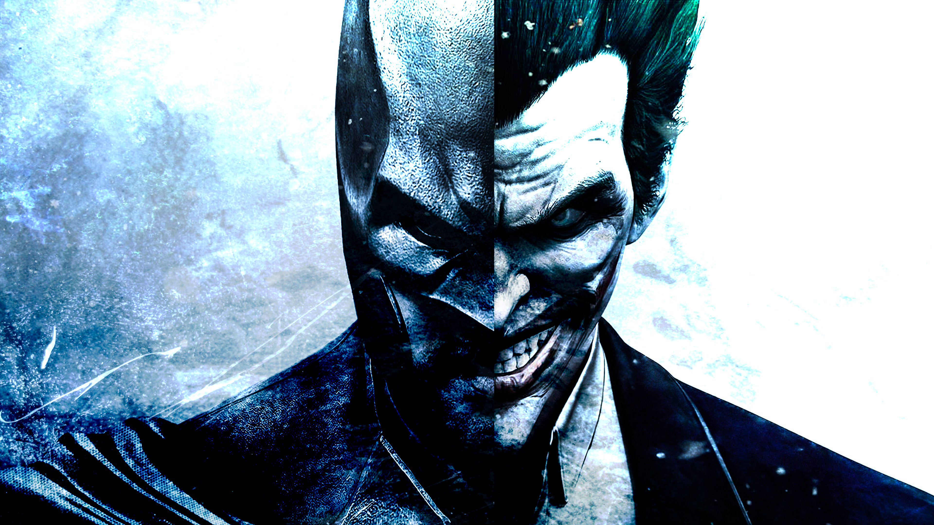 3840x2160 Batman Joker Face 4K Wallpaper, Desktop