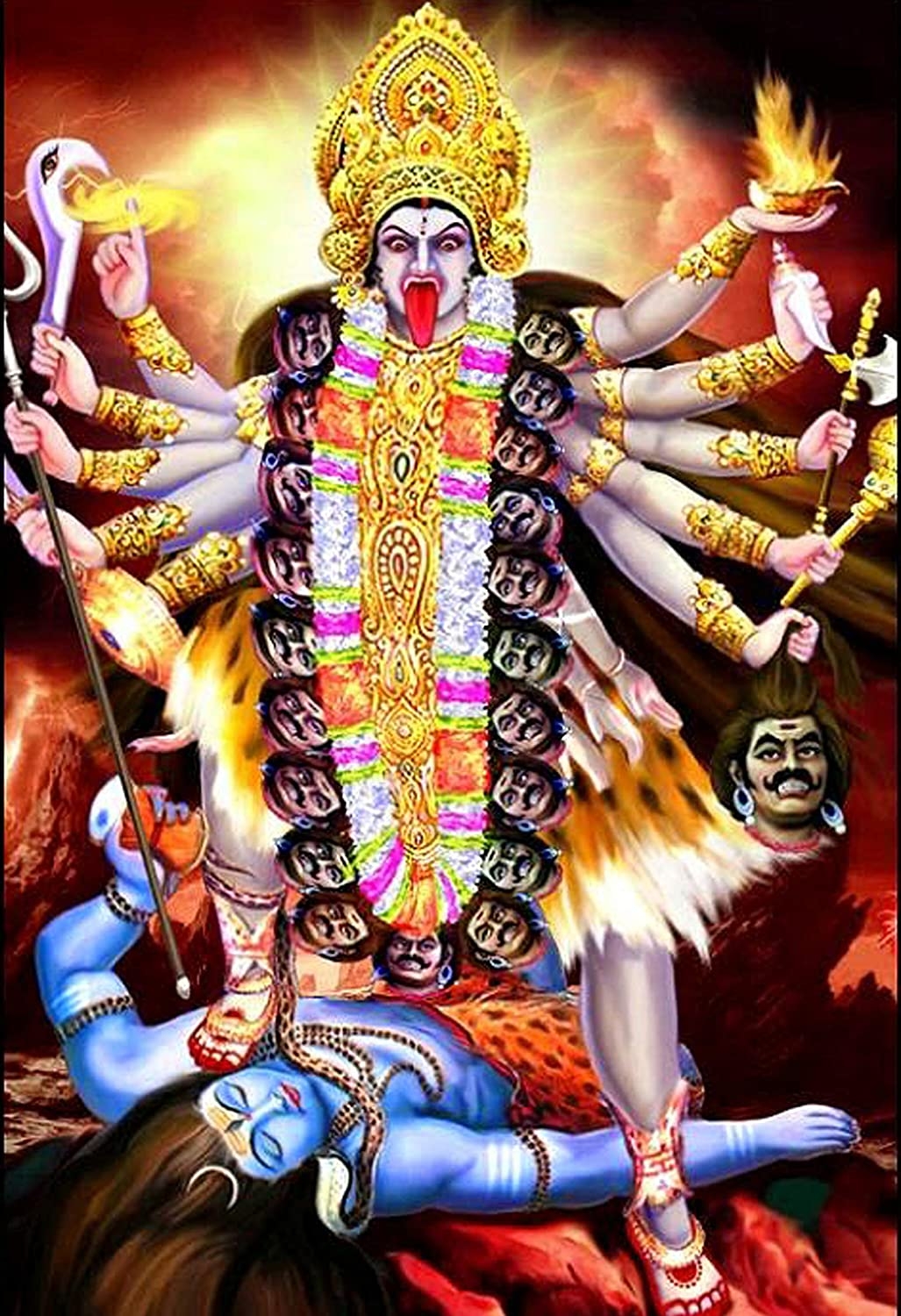 1030x1500 wallpics Mahakali Ma Wallpaper Glossy Photo Paper Poster for Living Room, Bedroom, Office, Kids Room, Hall (13X19), Amazon.in: Home & Kitchen, Phone