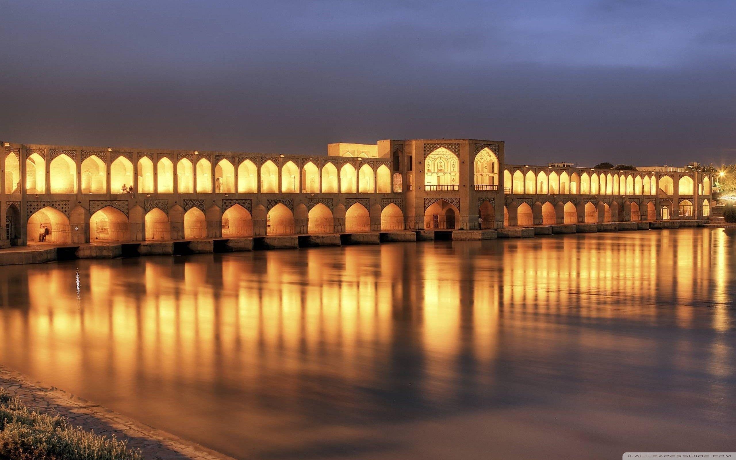2560x1600 Khaju Bridge At Dusk, Isfahan, Iran HD desktop wallpaper, High, Desktop