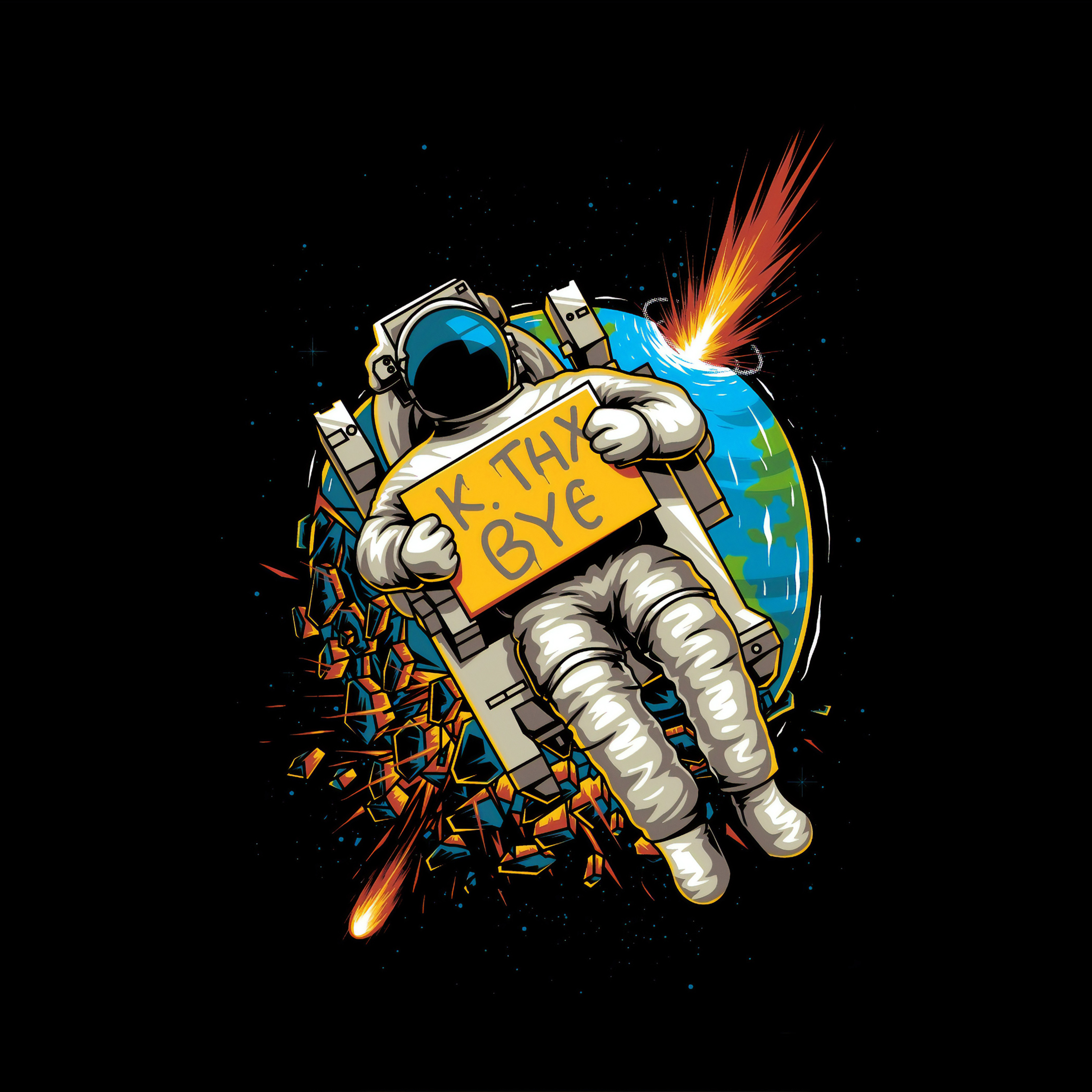 2940x2940 Astronaut Okae Bye 4k iPad Pro Retina Display HD 4k Wallpaper, Image, Background, Photo and Picture, Phone