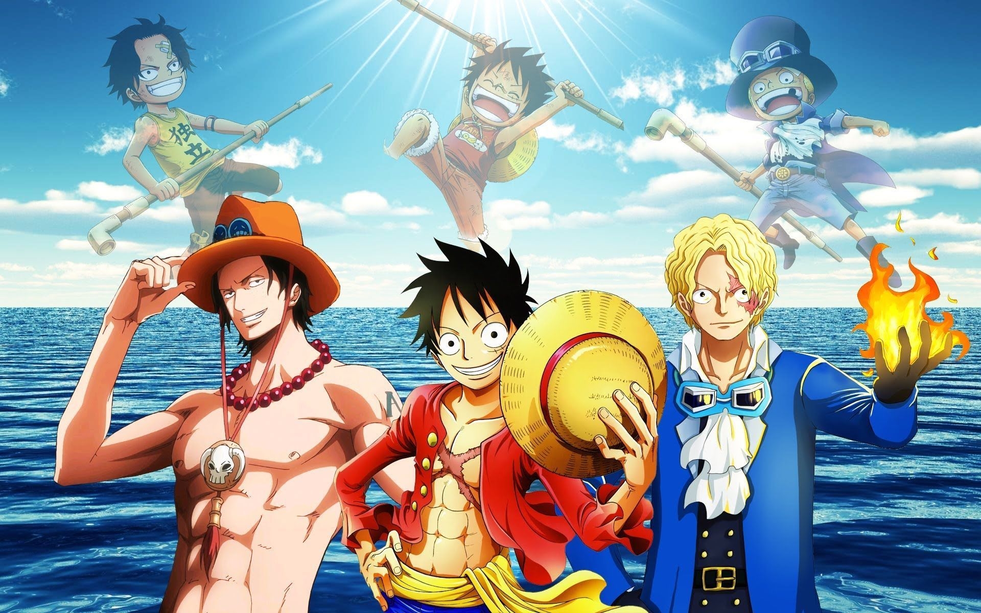 1920x1200 Luffy Ace Sabo Wallpaper Free Luffy Ace Sabo Background, Desktop