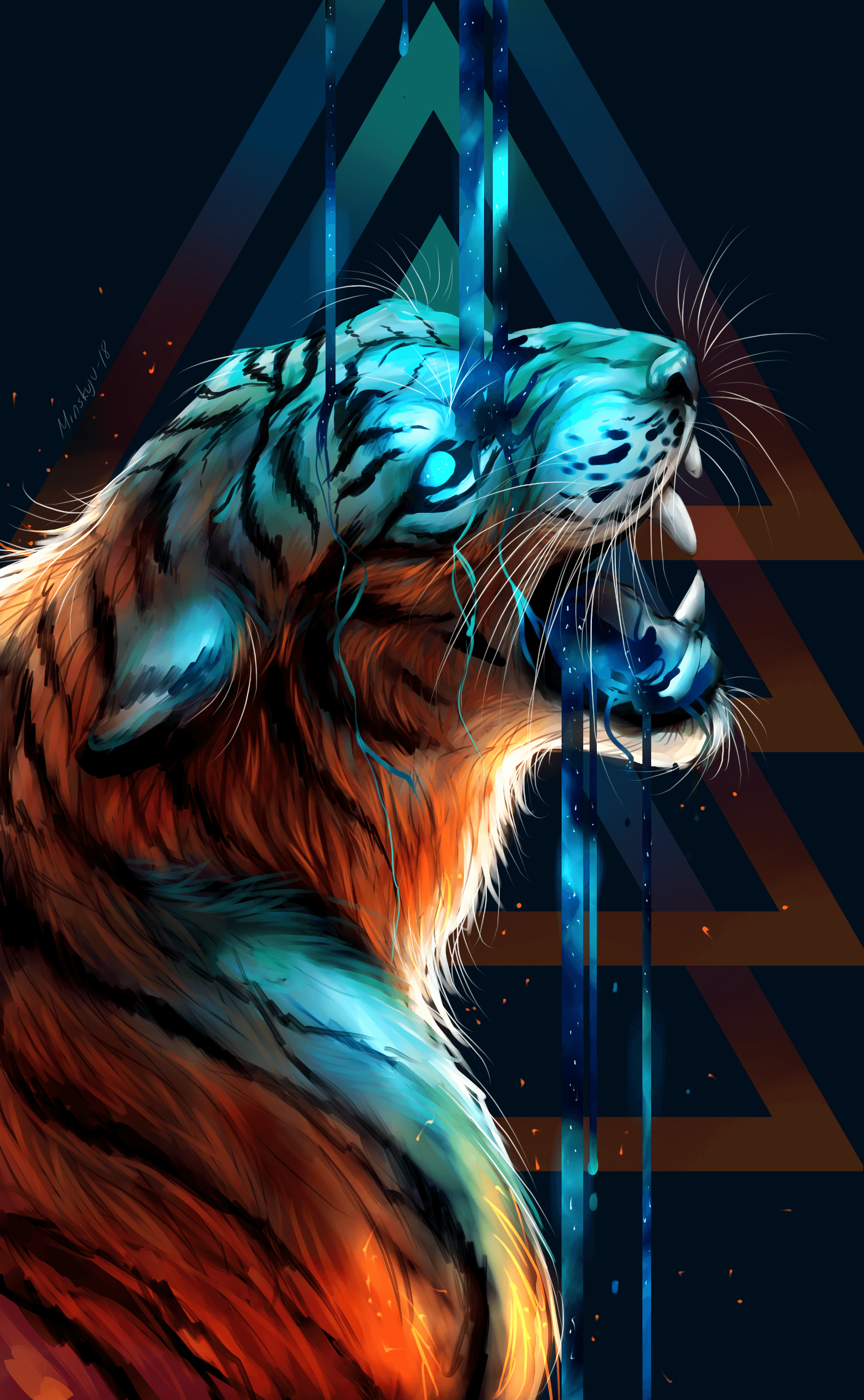 2160x3500 Tiger wallpaper. Wallpaper /Art. Tiger wallpaper, Phone