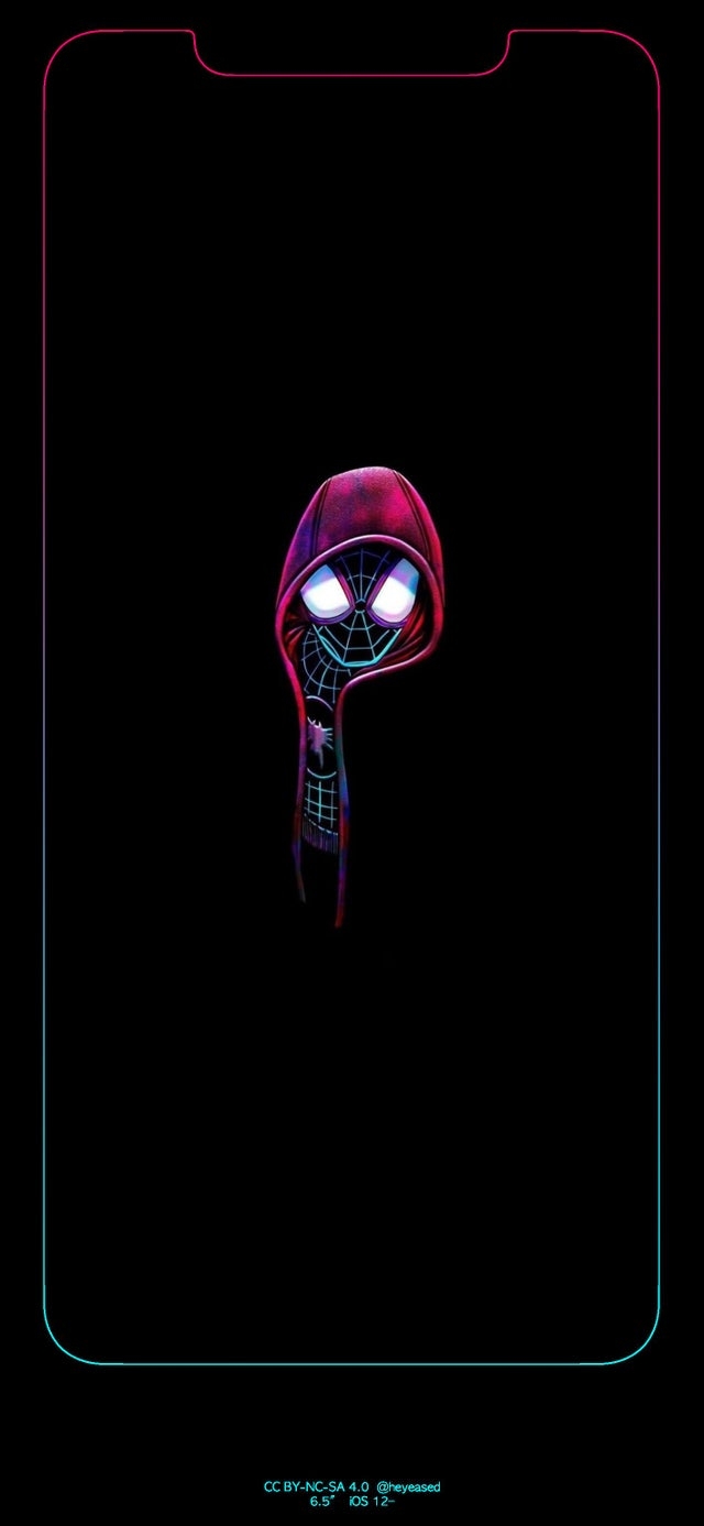 640x1390 After seeing Spiderverse finally, I edited up the famous border wallpaper (XS Max), Phone