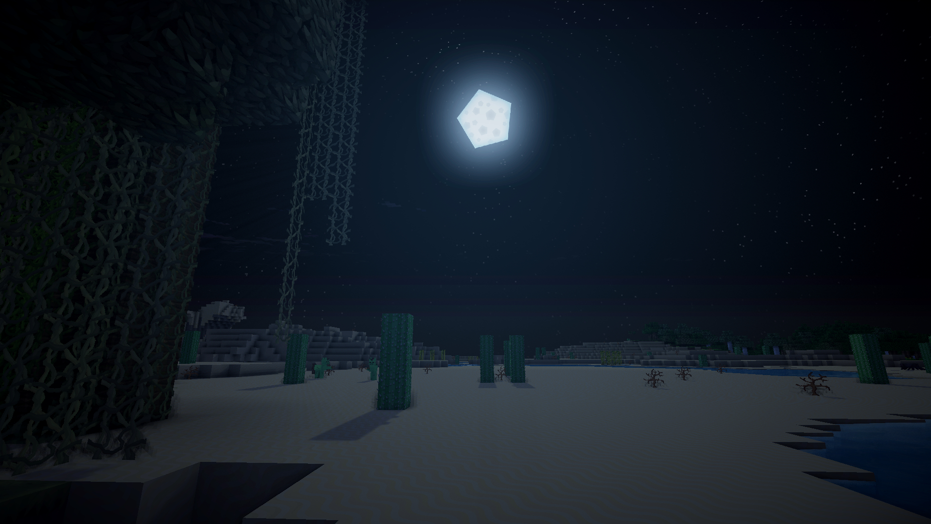 1920x1080 Minecraft Night Wallpaper Free Minecraft Night Background, Desktop