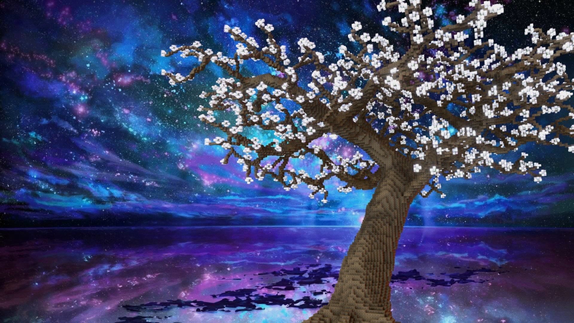 1920x1080 Minecraft Giant Cherry Blossom Tree, Desktop