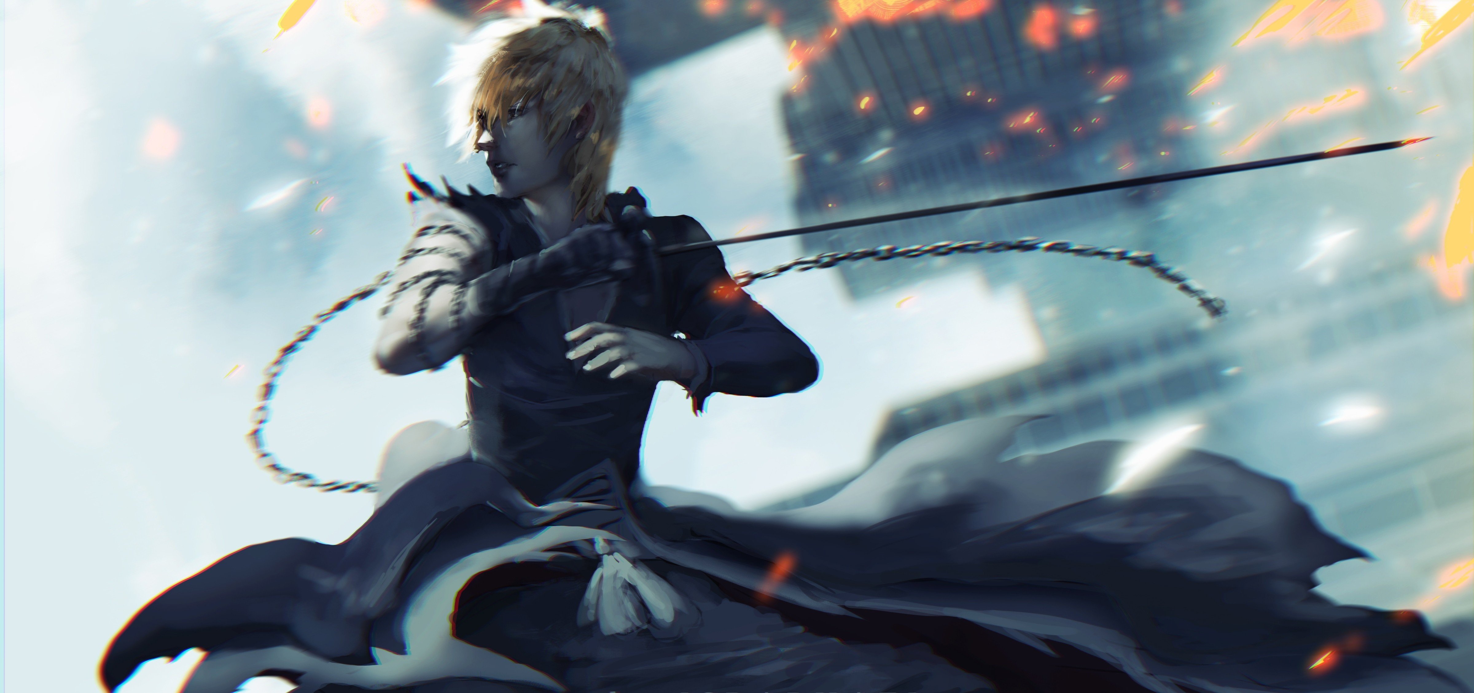 4800x2260 Anime, Bleach, Ichigo Kurosaki download, Dual Screen