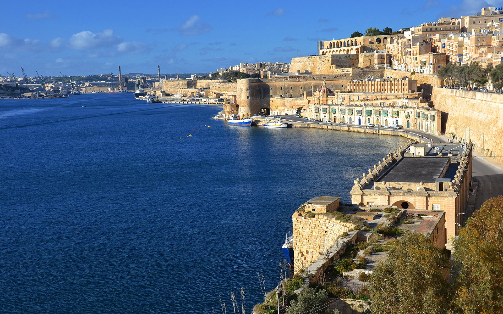 1920x1200 Photo Malta Valletta Coast Cities, Desktop